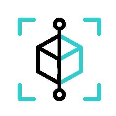 Ikona su kubo kontūru ir pažymėjimo rėmu &ndash; simbolizuoja CAE inžinerinės analizės programas SolidWorks Simulation, Motion, Flow Simulation, SIMULIA ir kitas.