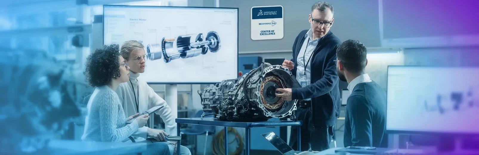 Centro pristatymas parodantis suprojektuotą detalę